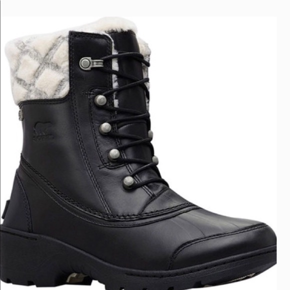 Sorel Shoes - Sorel Womens Whistler Mid Boot, Black/Natural